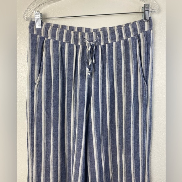 Cloth & Stone Linen Blend Wide Leg Summer Beachy Stripes Women’s Small - Picture 10 of 16